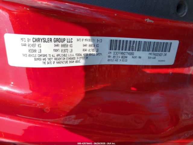 2013 FIAT 500 3C3CFFARXDT749283 Photo 8