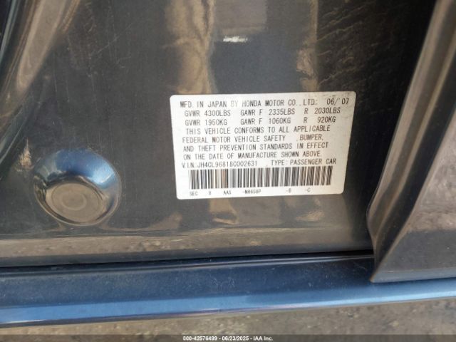 2008 ACURA TSX JH4CL96818C002631 Photo 8