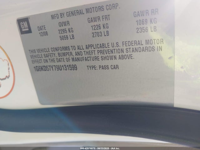 2009 CADILLAC DTS 1G6KD57Y79U131599 Photo 8