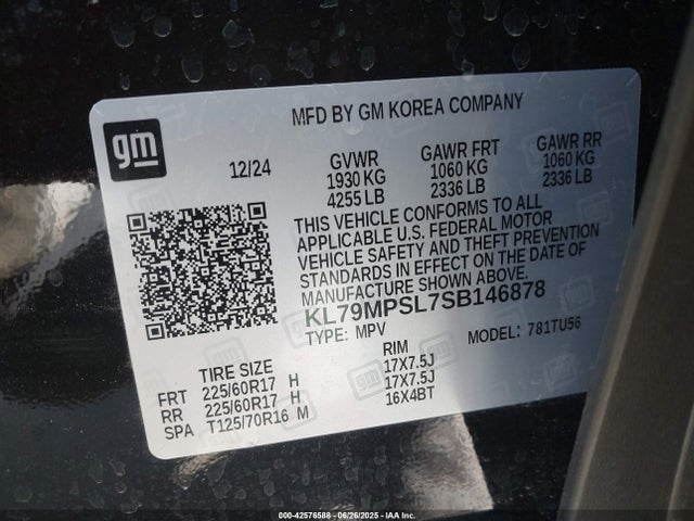 KL79MPSL7SB146878 Chevrolet l3t