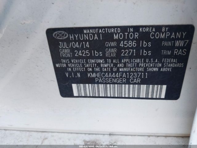 KMHEC4A44FA123711 Hyundai dohc mpi theta ii
