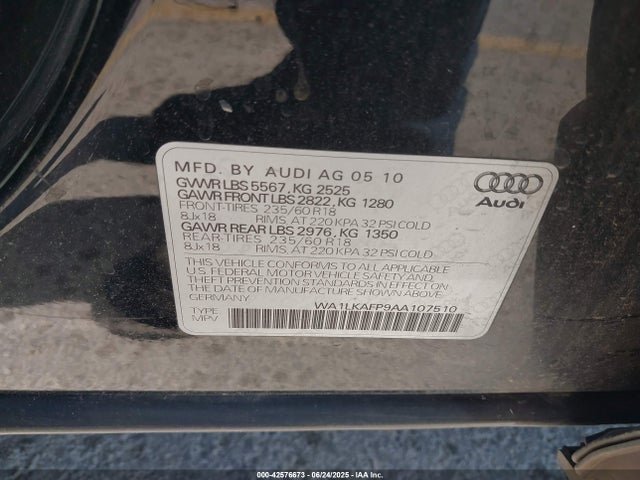 2010 AUDI Q5 WA1LKAFP9AA107510 Photo 8