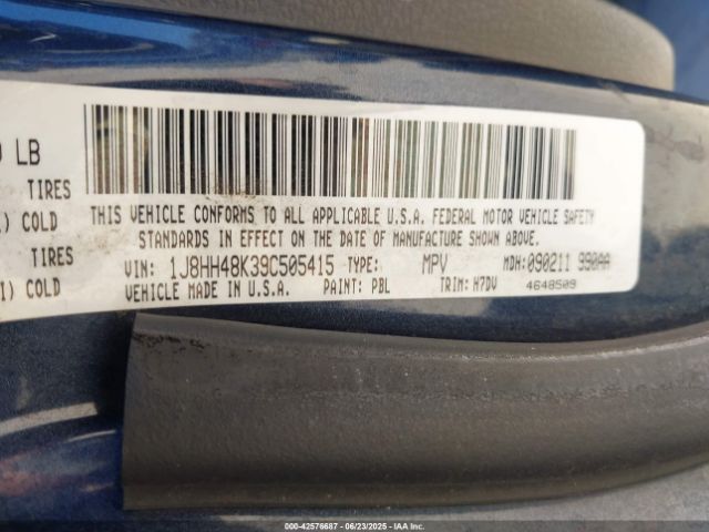 2009 JEEP COMMANDER 1J8HH48K39C505415 Photo 8