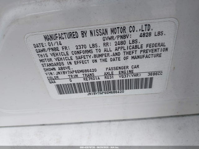 Infiniti 2014 2014 JN1BV7AP6EM686420 Image 9