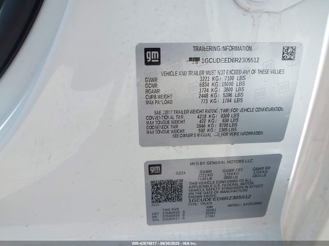 1GCUDEED6RZ305512 Chevrolet l84
