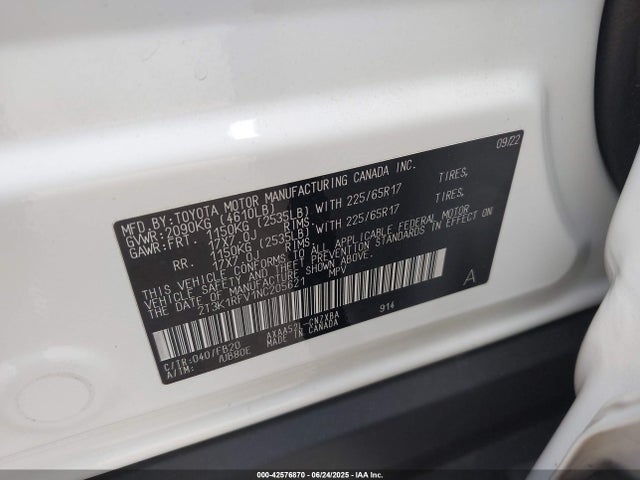 2T3K1RFV1NC205621 Toyota a25a-fks