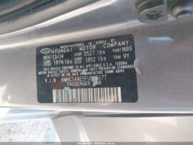 KMHCT4AE5FU825177 Hyundai dohc gdi gamma