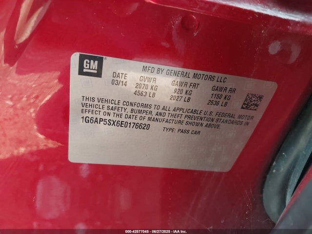 2014 CADILLAC CTS 1G6AP5SX6E0176620 Photo 8