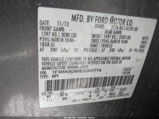 Ford Explorer 2014 1FM5K8D80EGB01774 Image 26