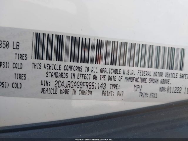 2C4JRGAG9FR681143 RAM Cargo Van