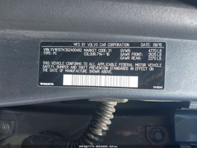 2016 VOLVO S60 YV1612TK3G2400482 Photo 8