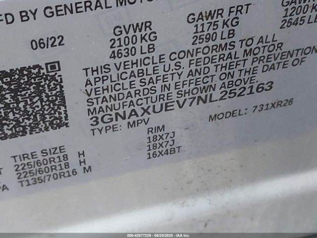 2022 CHEVROLET EQUINOX 3GNAXUEV7NL252163 Photo 8