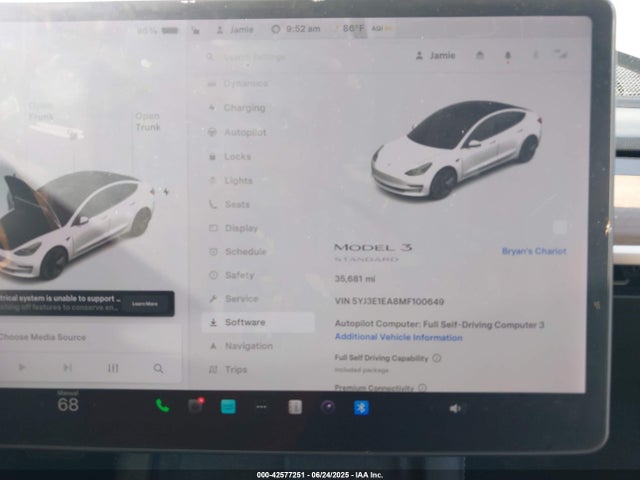 2021 TESLA MODEL 3 5YJ3E1EA8MF100649 Photo 6