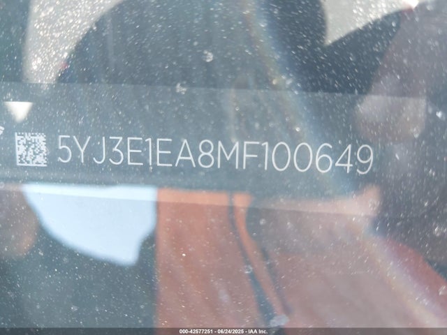 2021 TESLA MODEL 3 5YJ3E1EA8MF100649 Photo 8