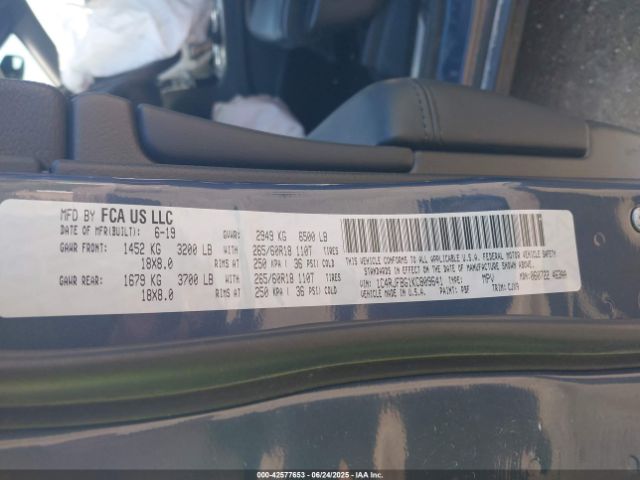 2019 JEEP GRAND CHEROKEE 1C4RJFBG1KC809641 Photo 8