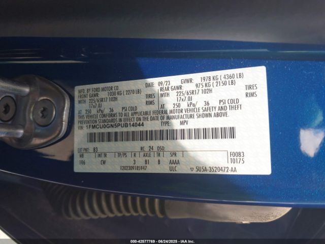 2023 FORD ESCAPE 1FMCU0GN5PUB14044 Photo 8