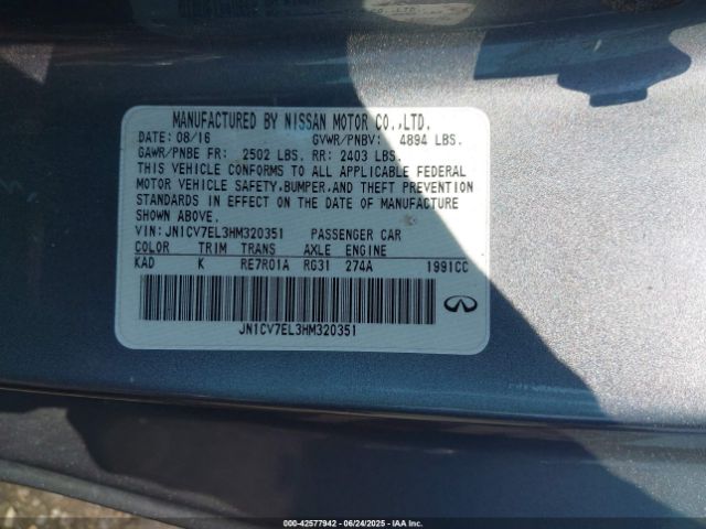 2017 INFINITI Q60 JN1CV7EL3HM320351 Photo 8