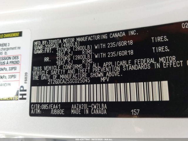 2025 LEXUS NX 250 2T2GDCAZ5SC025045 Photo 8