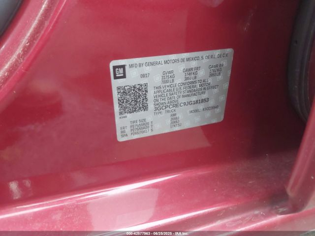 2018 CHEVROLET SILVERADO 1500 3GCPCREC9JG181853 Photo 8