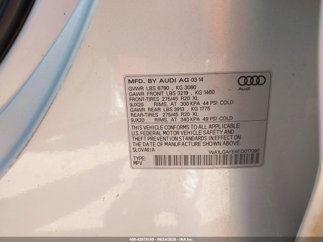 2014 AUDI Q7 WA1LGAFE6ED017090 Photo 8