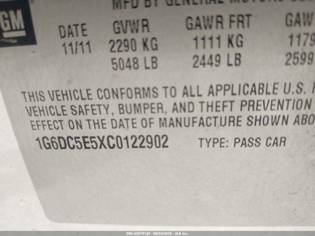 2012 CADILLAC CTS 1G6DC5E5XC0122902 Photo 8