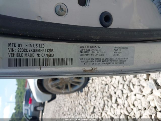 2021 DODGE CHALLENGER 2C3CDZKG8MH611206 Photo 8