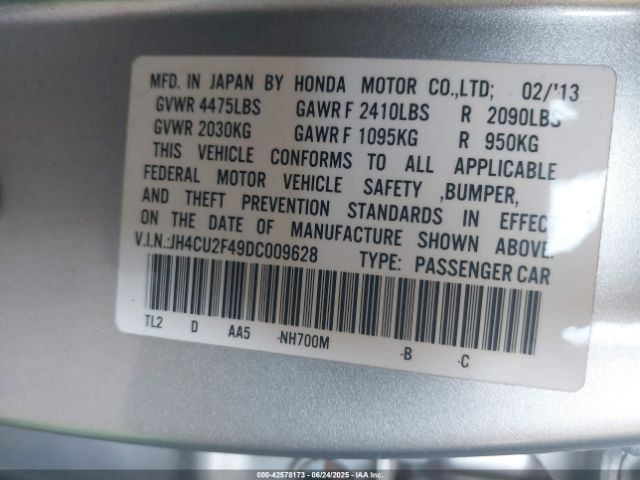 2013 ACURA TSX JH4CU2F49DC009628 Photo 8