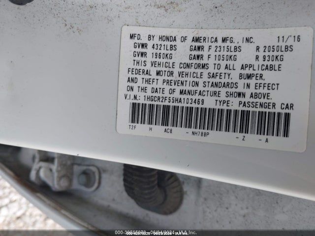 1HGCR2F55HA103469 Honda k24w1