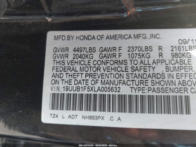 2020 ACURA TLX 19UUB1F5XLA005632 Photo 8