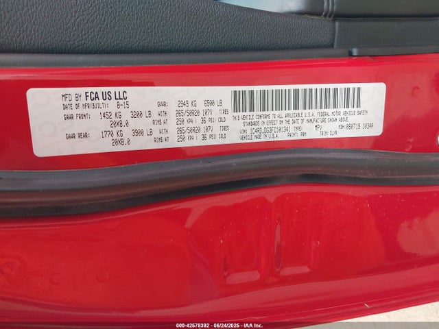 Dodge 2015 2015 1C4RDJDG3FC101341 Image 9