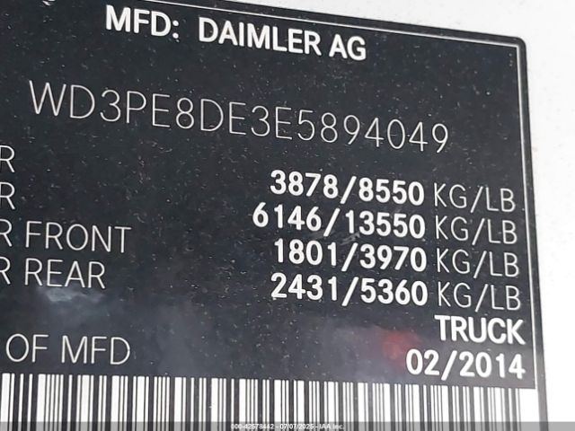 2014 MERCEDES-BENZ SPRINTER 2500 WD3PE8DE3E5894049 Photo 8