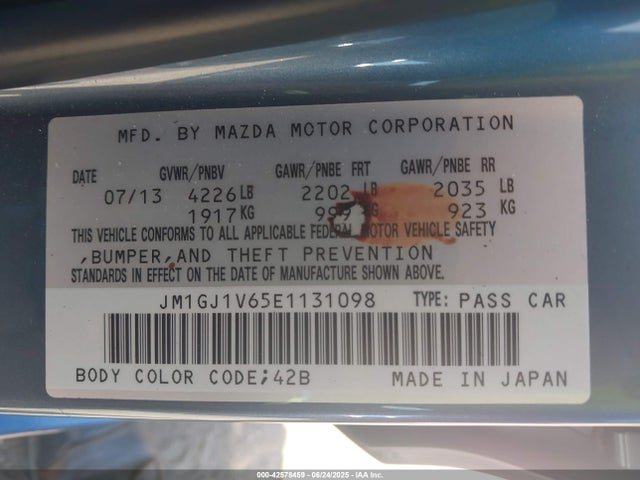 Mazda py 2014 JM1GJ1V65E1131098 Image 9