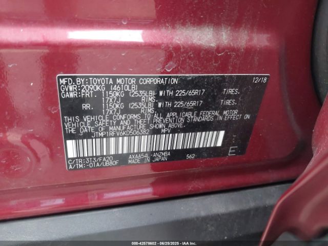 2019 TOYOTA RAV4 JTMP1RFV6KD506382 Photo 8