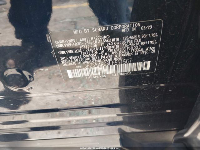2020 SUBARU FORESTER JF2SKARC3LH551567 Photo 8