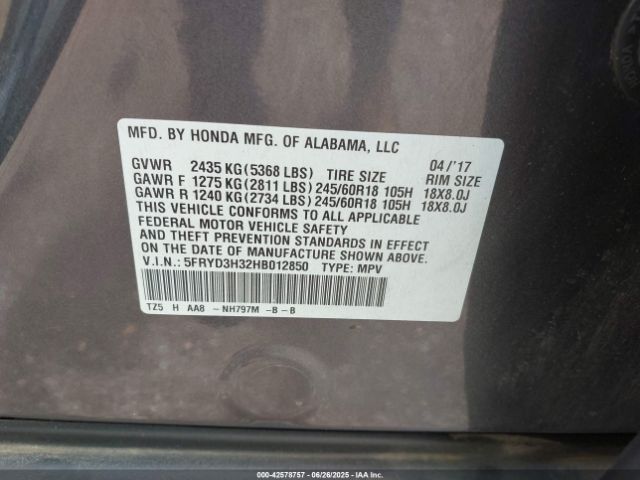2017 ACURA MDX 5FRYD3H32HB012850 Photo 8