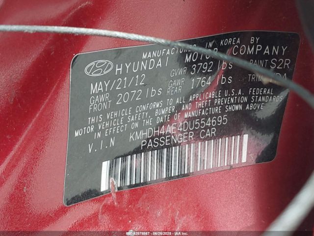 2013 HYUNDAI ELANTRA KMHDH4AE4DU554695 Photo 8