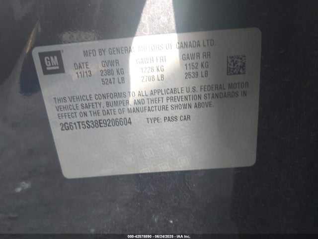 2014 CADILLAC XTS 2G61T5S38E9206604 Photo 8
