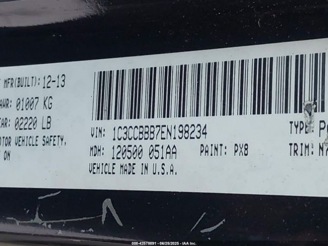 2014 CHRYSLER 200 1C3CCBBB7EN198234 Photo 8