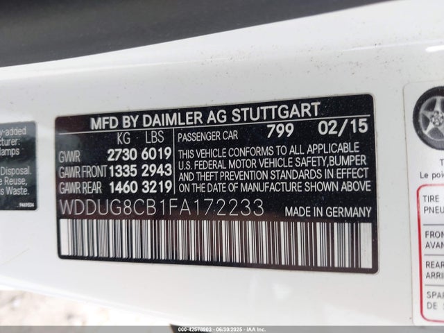 Mercedes-Benz S-Class 2015 WDDUG8CB1FA172233 Image 9
