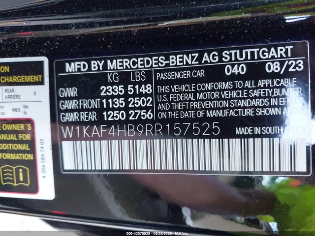 W1KAF4HB9RR157525 Mercedes-Benz m254