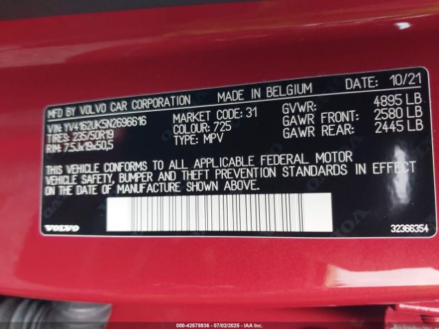 2022 VOLVO XC40 YV4162UK5N2696616 Photo 8