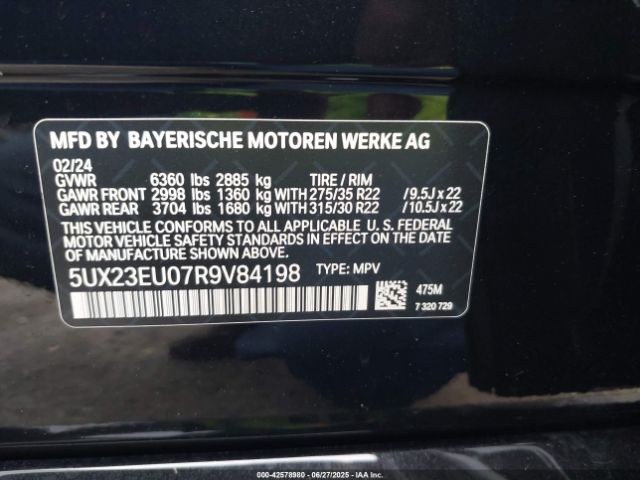 2024 BMW X5 5UX23EU07R9V84198 Photo 8
