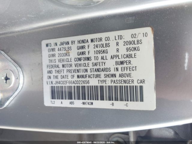 2010 ACURA TSX JH4CU2F66AC022656 Photo 8