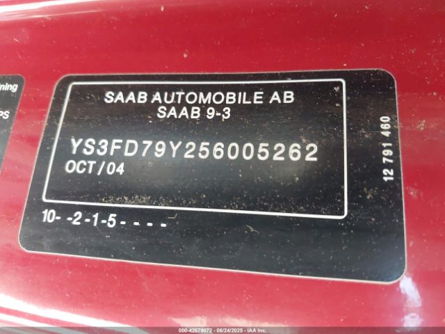 2005 SAAB 9-3 YS3FD79Y256005262 Photo 8