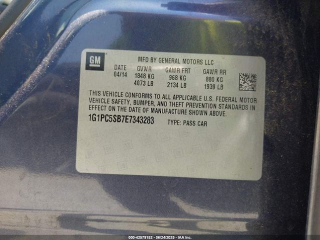 2014 CHEVROLET CRUZE 1G1PC5SB7E7343283 Photo 8