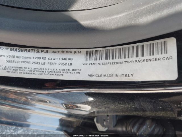 2015 MASERATI GHIBLI ZAM57RTA6F1133032 Photo 8