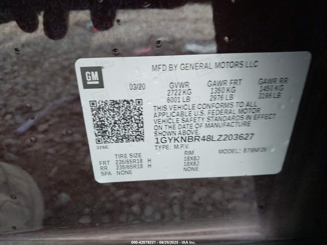 1GYKNBR48LZ203627 Cadillac lsy