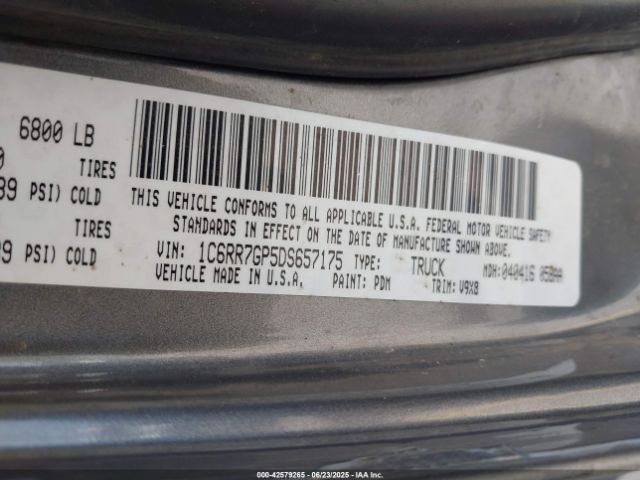 2013 RAM 1500 1C6RR7GP5DS657175 Photo 8