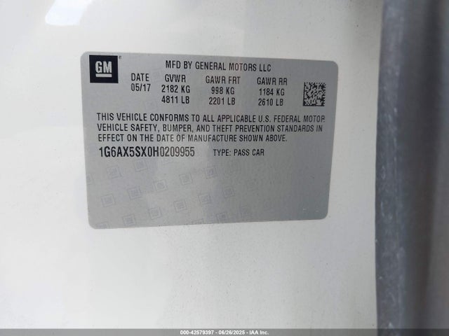 2017 CADILLAC CTS 1G6AX5SX0H0209955 Photo 8