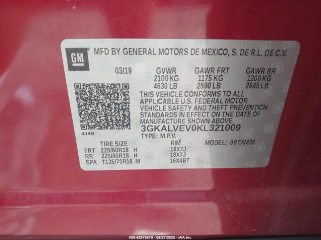 2019 GMC TERRAIN 3GKALVEV0KL321009 Photo 8
